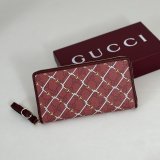 Gucci Printed GG Zip Around Wallet 854234 Red