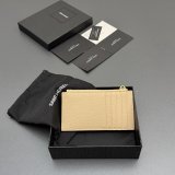 Saint Laurent CASSANDRE MATELASSE FRAGMENTS CARD CASE IN GRAIN LEATHER