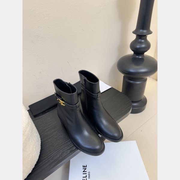 CELINE GARANCE TRIOMPHE STRAP BOOT IN CALFSKIN