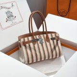 7 Star Hermes Human handmade stiching birkin 29cm Handbag