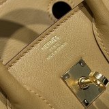 TOP Hermes Birkin handmade Stiching Handbags Swift Leather 25CM