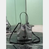 Mini crystal-studded satin bag