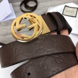 Fake Gucci 37MM Double G leather Replica belt