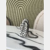 CC Water droplet black and white pearl Handbag 20CM