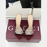 Women's slide sandal with crystal Interlocking G