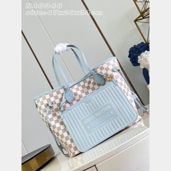 Louis Vuitton Neverfull Inside Out MM Damier Azur Canvas N40946 Bag
