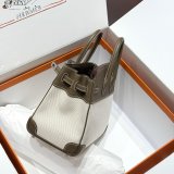 TOP Hermes Birkin handmade Stiching Handbags Swift Leather 25CM