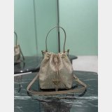 Mini crystal-studded satin bag