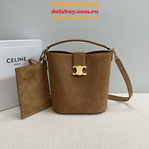 7 Star Celine Triomphe Louise Bucket Bag 116613 Medium