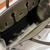 TOP Hermes Birkin handmade Stiching Handbags Swift Leather 25CM