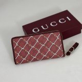 Gucci Printed GG Zip Around Wallet 854234 Red
