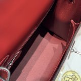 Luxury Hermes human handmade stiching kelly box bag 25/28cm