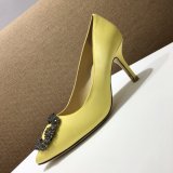 Best Manolo Blahnik HANGISI Satin Jewel Buckle Pumps