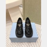 Prada Brushed leather Monolith loafers