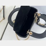 Dior Or Mini Lady Dior Bag with Chain