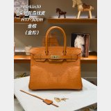 Hermes birkin 30cm calf Leather ostrich Vein bag