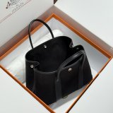 Top Hermes human handmade stiching Garden Party Bag 30cm