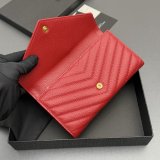 CASSANDRE MATELASSe LARGE FLAP WALLET IN GRAIN LEATHER