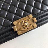 Fashion CC Le Boy Top Quality Black Bags lambskin 25cm