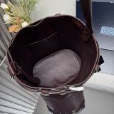 Prada Buckle leather bucket bag with belt 1BE085