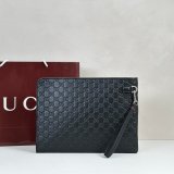 Gucci Fashion GG Emblem Pouch For Men 850224 Black Bag
