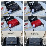 Wholesale Perfect CC Flap Caviar Leather Handbag 25cm