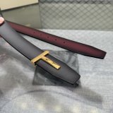 Tom Ford Smooth Calf Leather T-Buckle Belt 38MM