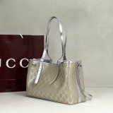 Gucci 815214 GG Emblem Medium Tote Shoulder Bag
