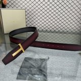Tom Ford Smooth Calf Leather T-Buckle Belt 38MM