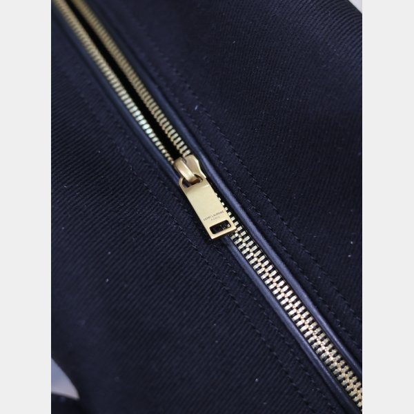 Saint Laurent Rive Gauche Bowling Tote Canvas 774048 Bag