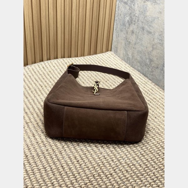 Saint Laurent Top 753837 Le 5 A 7 Supple Large In Grained Hobo Bag