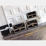 2026 CC Tweed FLAP BAG Black