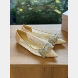 Jimmy Choo Beige Lace and Leather Wedding Pumps