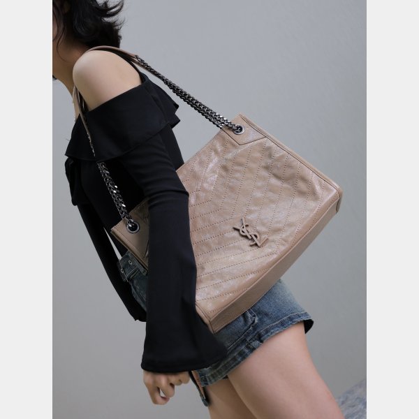 Saint Laurent Niki Shopping Best Sale Vintage Leather 577999 Bag