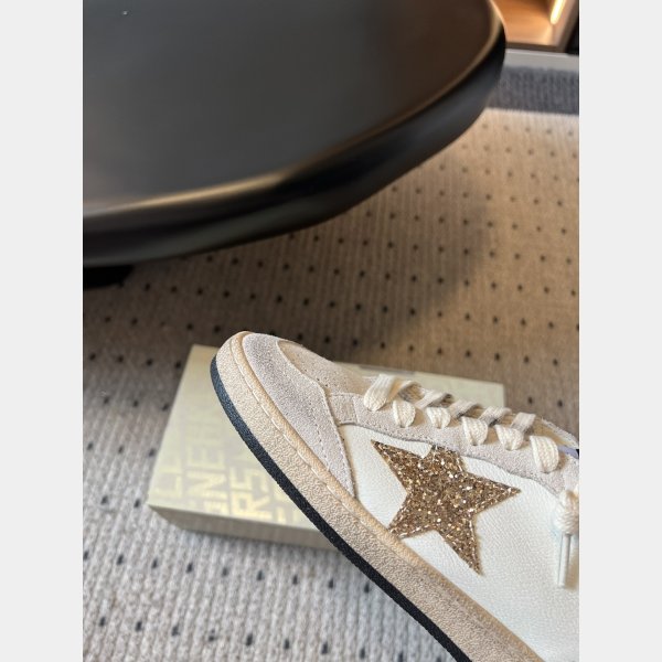 Ball Star in nappa and suede with black glitter star and heel tab