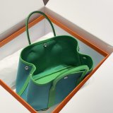Top Hermes human handmade stiching Garden Party Bag 30cm