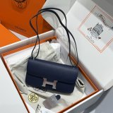 Luxury Hermes handmade Stiching Constance Elan Bag 24cm