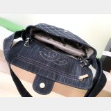 Denim Quilted Luxury AS2137/AS2136 Denim Trip Single Flap Blue