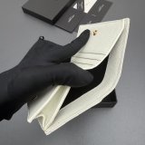 Saint Laurent MATELASSE compact zip around wallet