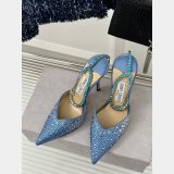 Jimmy Choo Saeda Pumps with Crystals