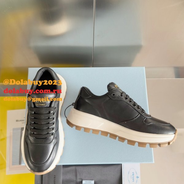 Prada 01 leather sneakers