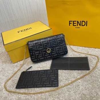 Fendi Best Fashion 212200 Maca embossing Black Bags