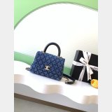 Designer Clutch With Chain AS4244 & AS2215 Washed Denim Bag