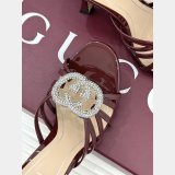 Women's slide sandal with crystal Interlocking G