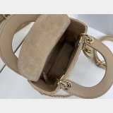 Dior Or Mini Lady Dior Bag with Chain