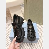 Prada Brushed leather Monolith loafers