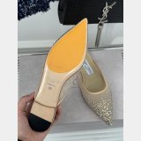 JIMMY CHOO crystal-embellished mesh mules