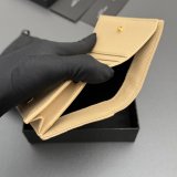 Saint Laurent MATELASSE compact zip around wallet