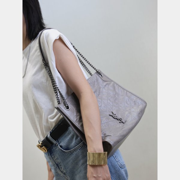 Saint Laurent Niki Shopping Best Sale Vintage Leather 577999 Bag