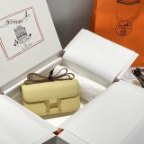 Designer Hermes handmade Stiching Constance Elan Bag 24cm